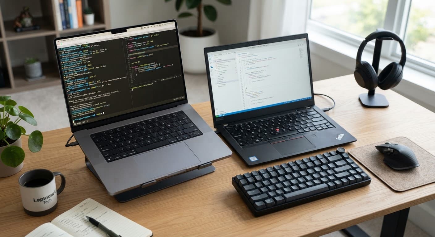 Developer workstation with an Apple Silicon laptop